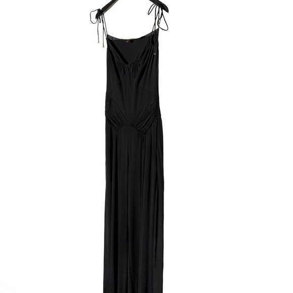 Louis Vuitton Black Ruched Jersey Wide Leg Sleeveless Jumpsuit - Picture 2 of 11